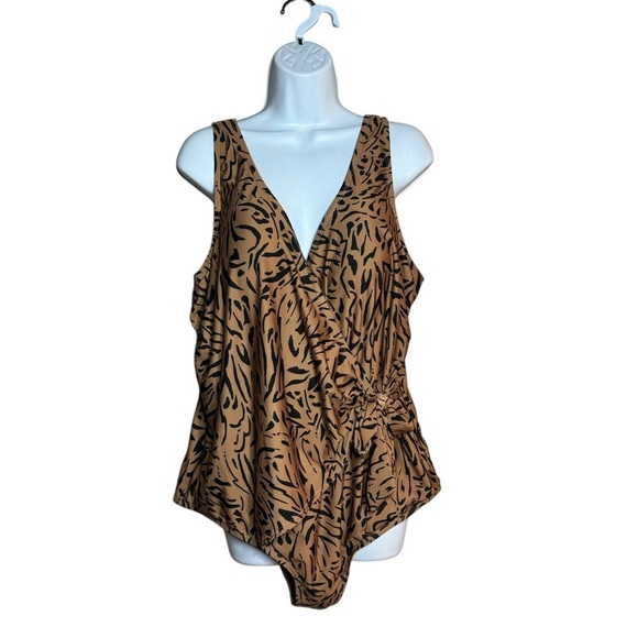 Modcloth The Bonita One-Piece cheetah Swimsuit woman’s SZ. 3X - Picture 4 of 16